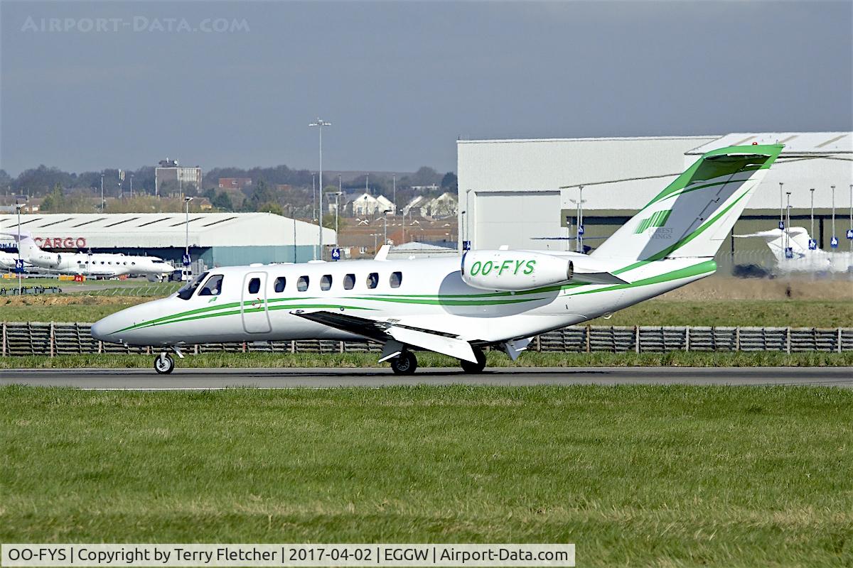OO-FYS, 2007 Cessna 525B CitationJet CJ3 C/N 525B-0197, At London Luton