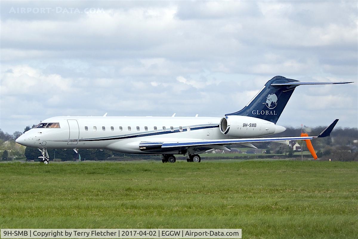 9H-SMB, 2013 Bombardier BD-700-1A10 Global 6000 C/N 9549, At London Luton