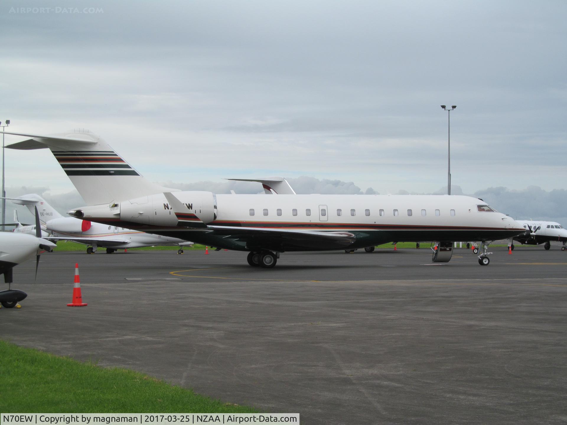 N70EW, 2014 Bombardier BD-700-1A10 Global Express C/N 9649, at AKL on convair apron
