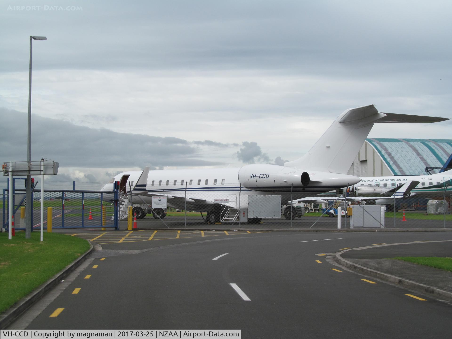 VH-CCD, 2008 Bombardier BD-700-1A10 Global Express XRS C/N 9297, brought in Adele earlier in the week