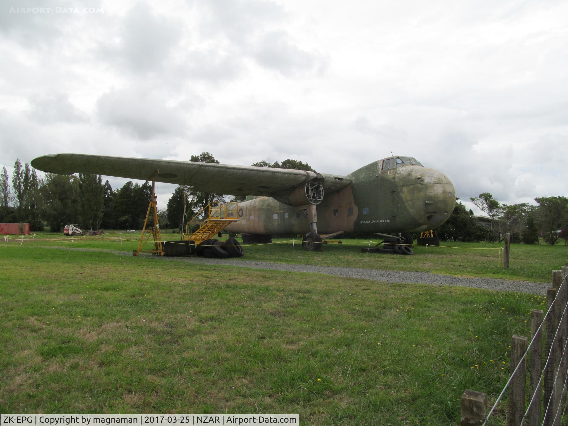 ZK-EPG, Bristol 170 Freighter Mk.31M C/N 13135, bye bye baby