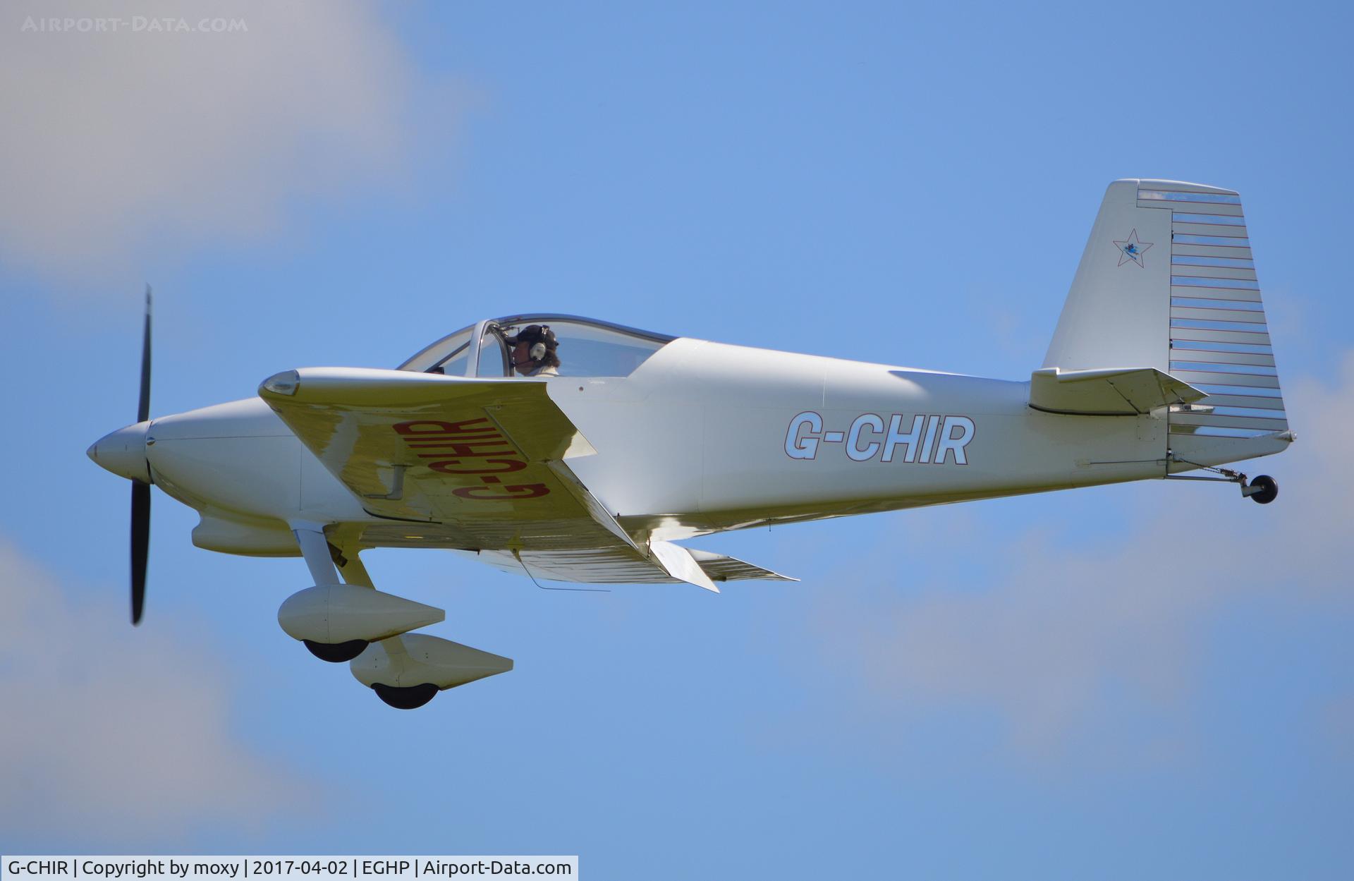 G-CHIR, 2013 Vans RV-7 C/N PFA 323-13981, Vans RV-7 landing at Popham.