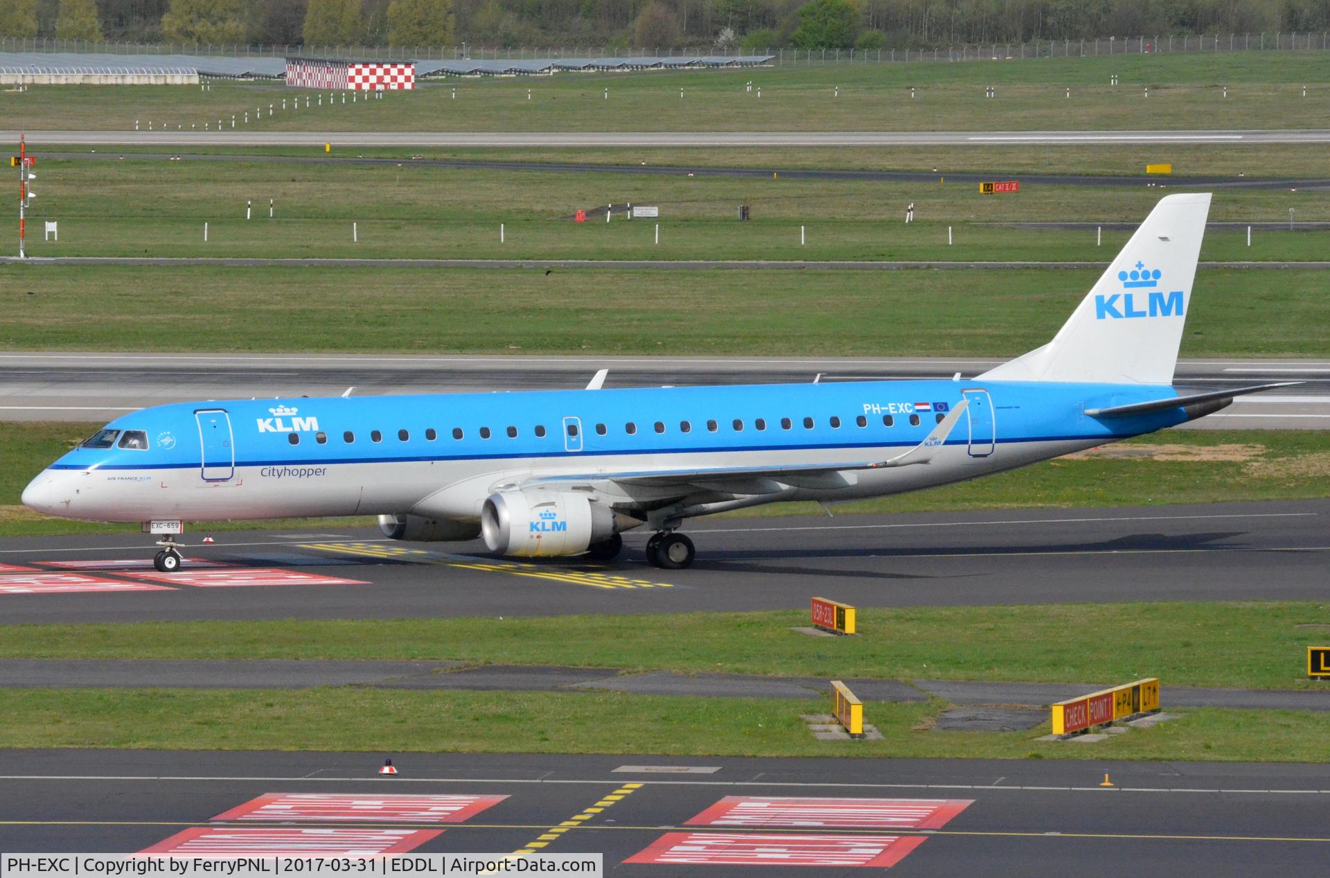 PH-EXC, 2014 Embraer 190STD (ERJ-190-100) C/N 19000659, KLM Cityhopper ERJ190 arrived from AMS