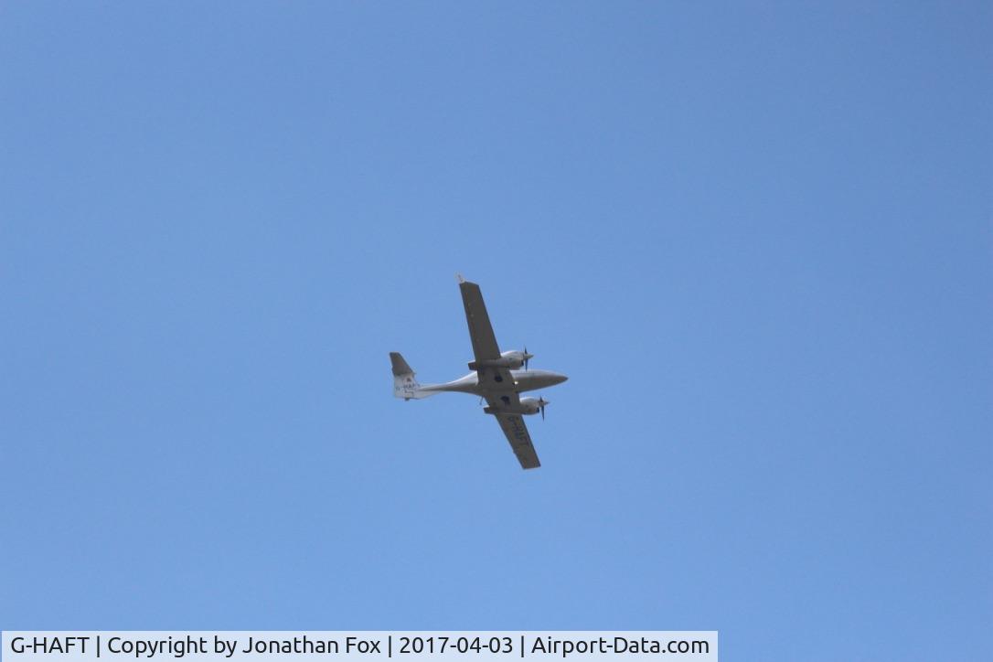 G-HAFT, 2005 Diamond DA-42 Twin Star C/N 42.057, G-HAFT over onks Kirby 03.04.2017