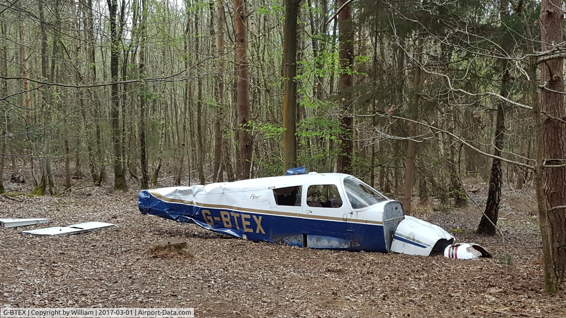 G-BTEX, 1964 Piper PA-28-140 Cherokee C/N 28-23773, I found this wreck in the woods