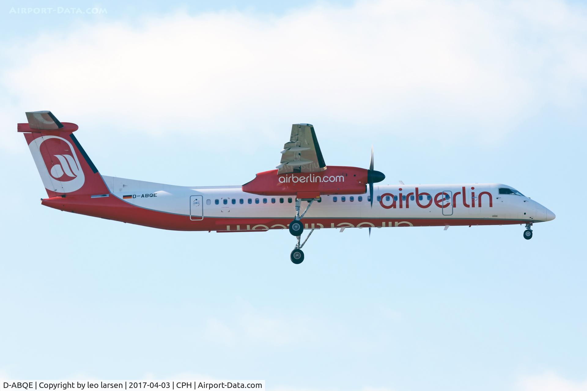 D-ABQE, 2009 De Havilland Canada DHC-8-402Q Dash 8 C/N 4239, Copenhagen 3.4.2017 L/D R-04L