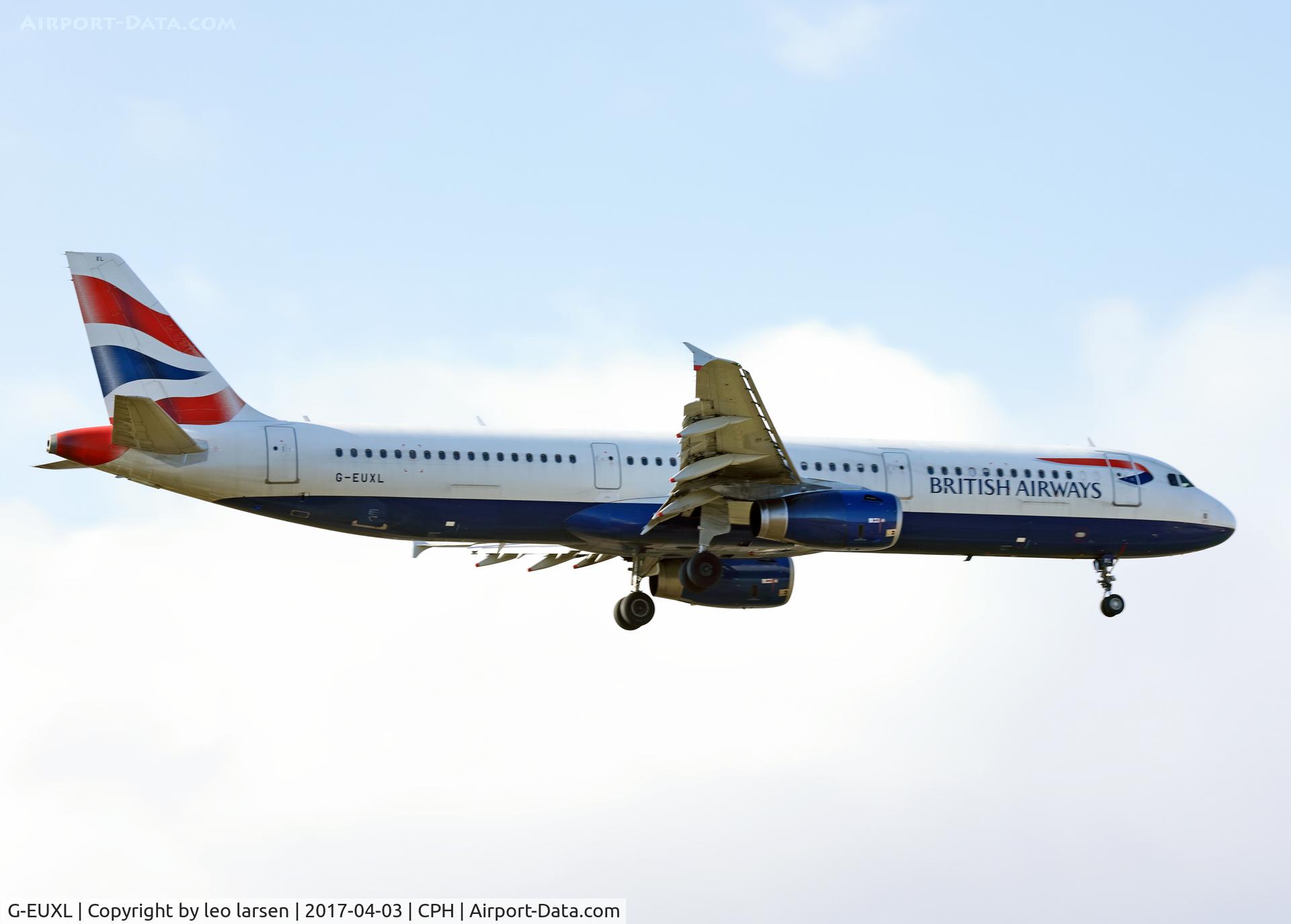 G-EUXL, 2007 Airbus A321-231 C/N 3254, Copenhagen 3.4.2017 L/D R-04L