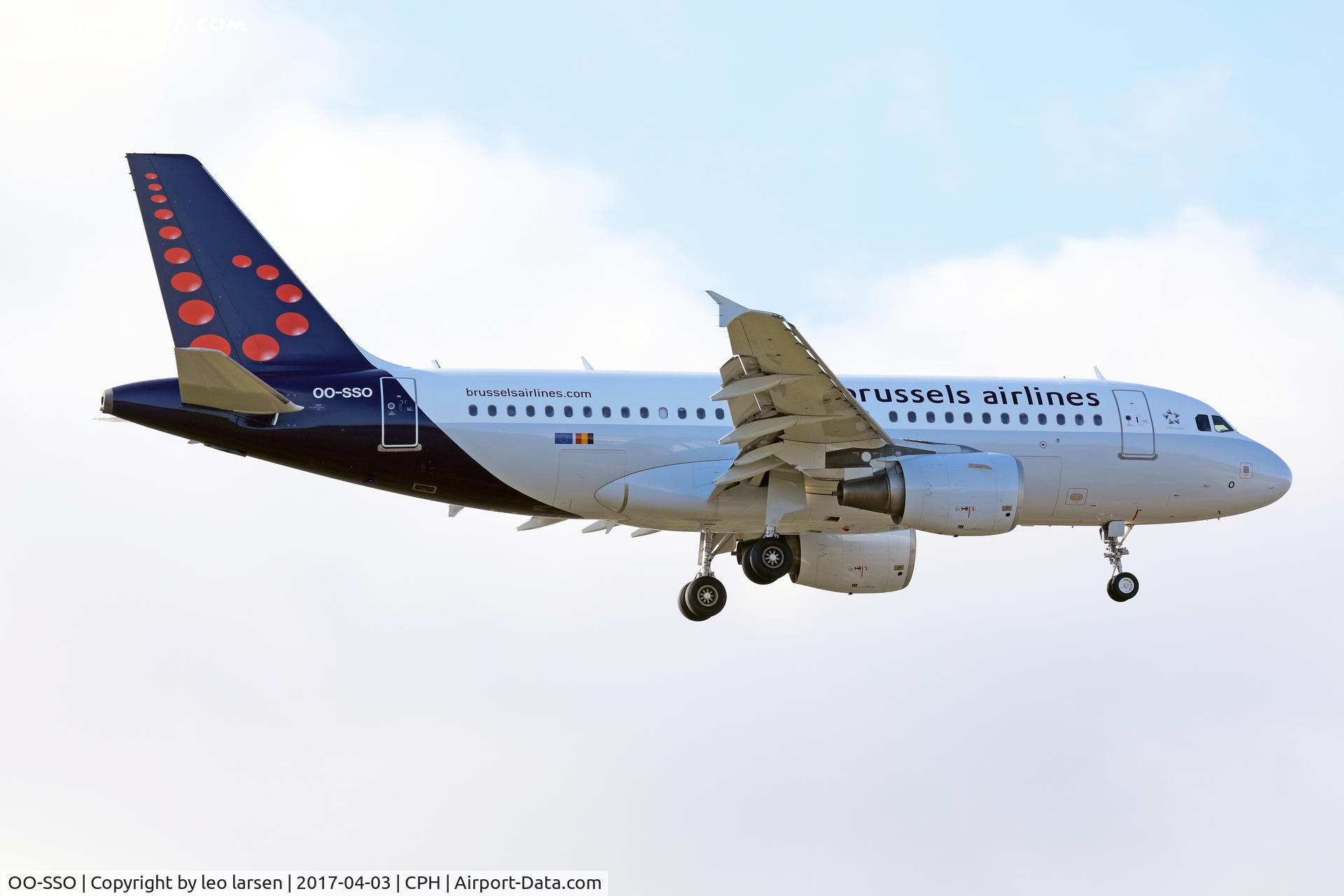 OO-SSO, 2004 Airbus A319-111 C/N 2287, Copenhagen 3.4.2017