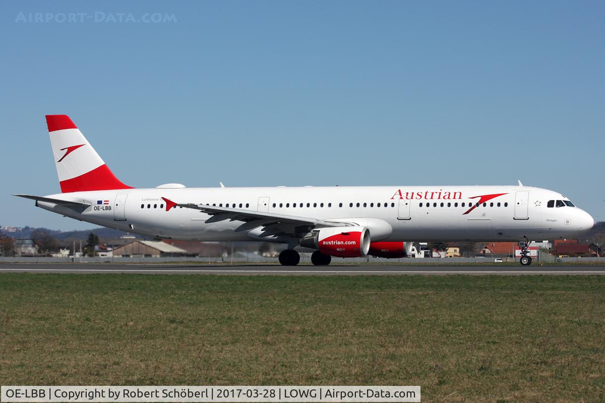 OE-LBB, 1995 Airbus A321-111 C/N 570, OE-LBB @ LOWG