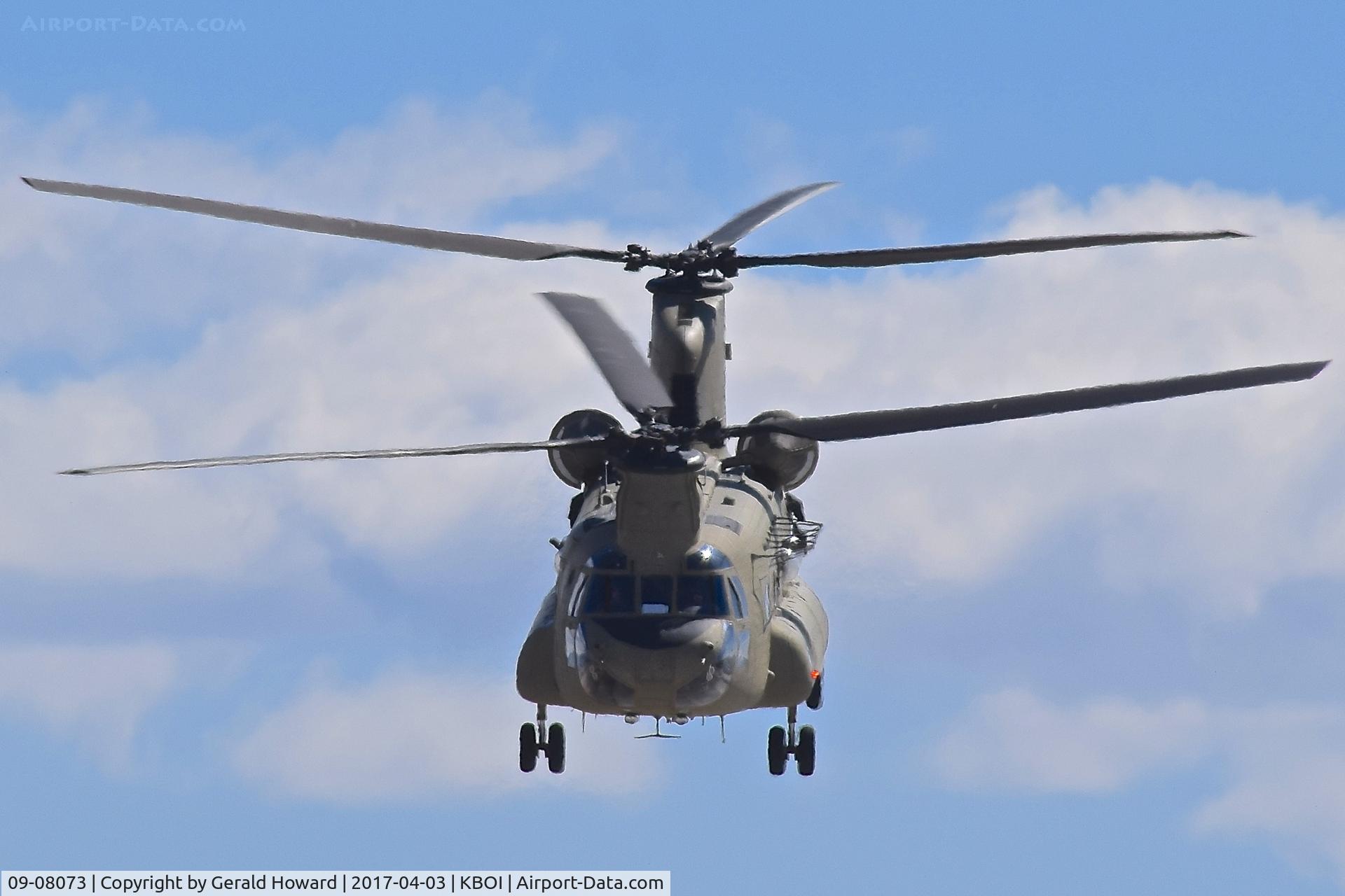 09-08073, 2009 Boeing CH-47F Chinook C/N M8073, Departing BOI.