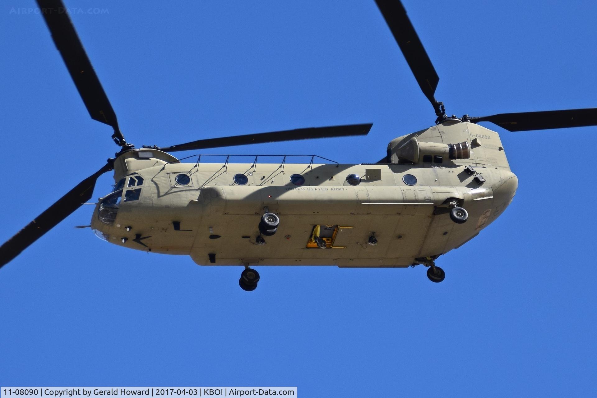 11-08090, 2011 Boeing CH-47F Chinook C/N M8090, Departing BOI. (Rebuilt from Ex ch-46D #90-00181)