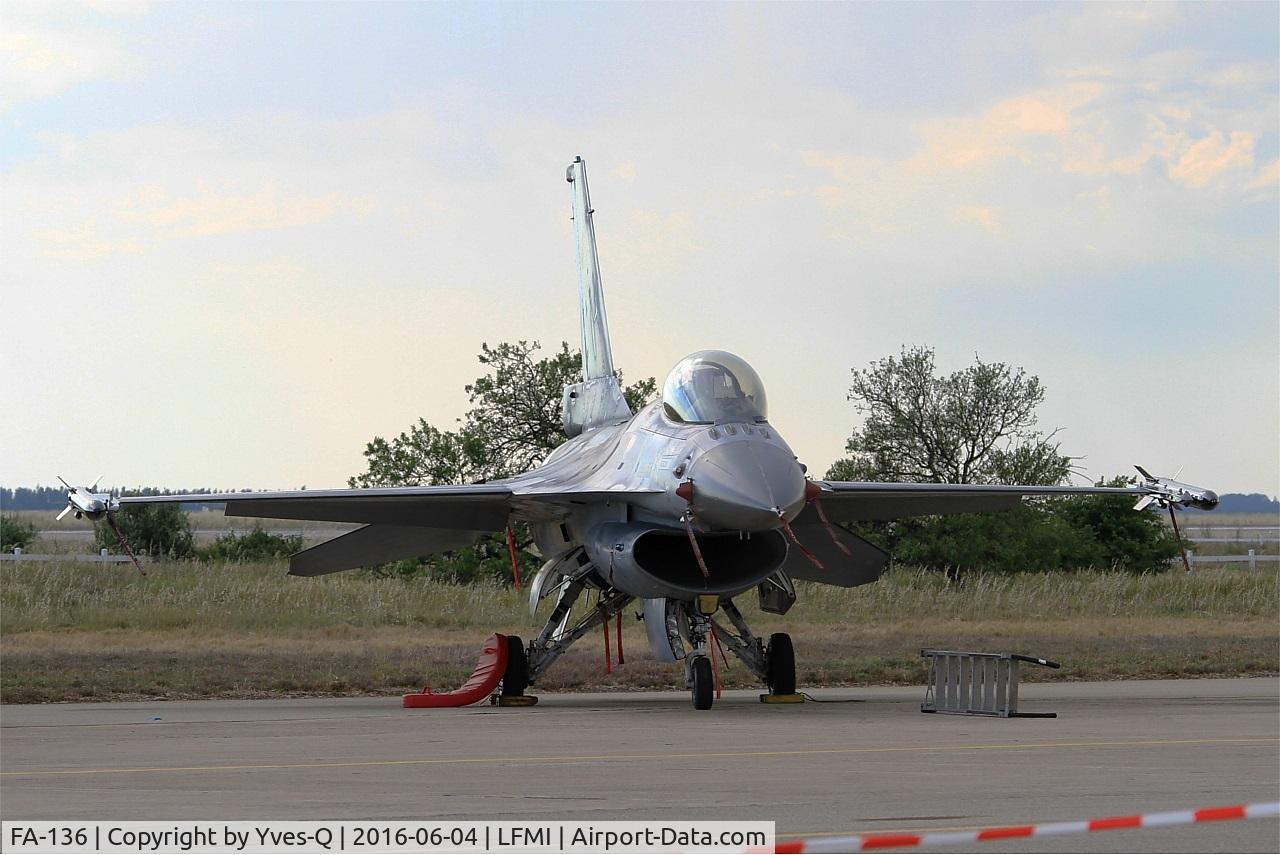 FA-136, SABCA F-16AM Fighting Falcon C/N 6H-136, SABCA F-16AM Fighting Falcon, Flight line, Istres-Le Tubé Air Base 125 (LFMI-QIE) open day 2016