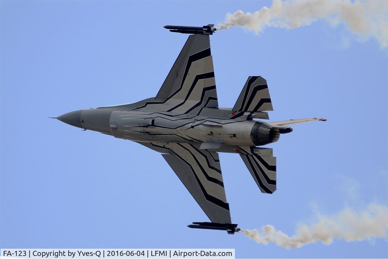 FA-123, SABCA F-16AM Fighting Falcon C/N 6H-123, Belgian Air Force SABCA F-16AM Fighting Falcon, On display, Istres-Le Tubé Air Base 125 (LFMI-QIE) open day 2016