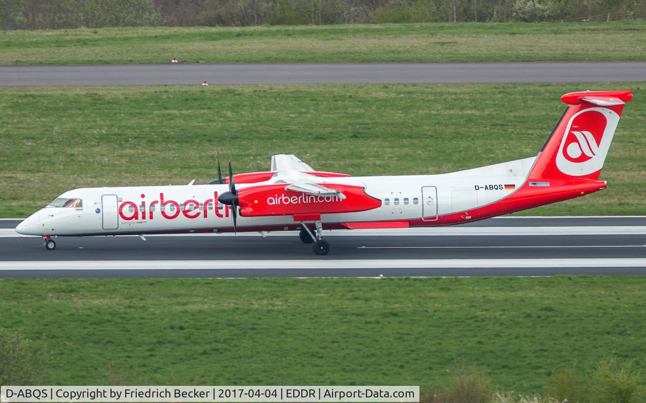 D-ABQS, 2016 De Havilland Canada DHC-8-402Q Dash 8 Dash 8 C/N 4539, decelerating after touchdown