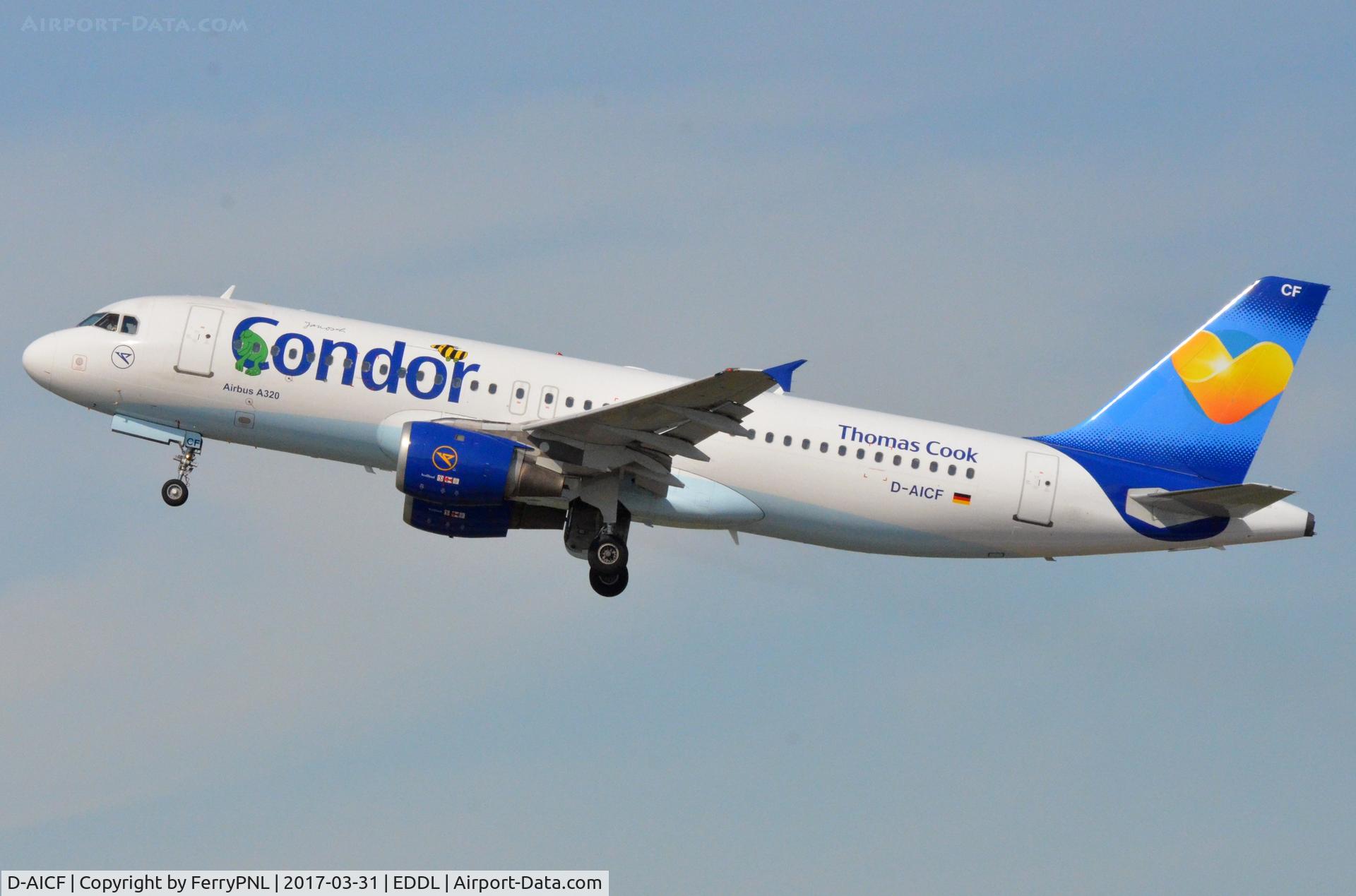 D-AICF, 1998 Airbus A320-212 C/N 0905, Condor A320 departing