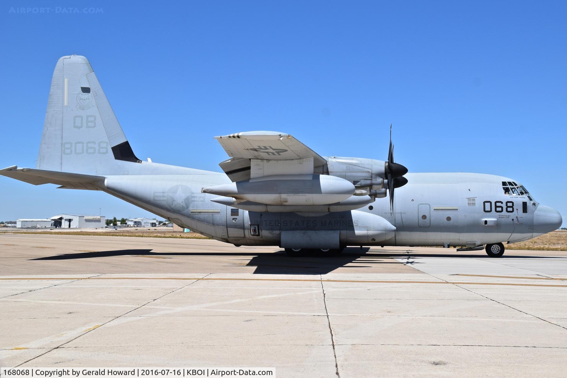 168068, 2010 Lockheed Martin KC-130J Hercules C/N 382-5647, Turning onto Bravo for RWY 28L.  VMGR 352, NAS Miramar, CA.