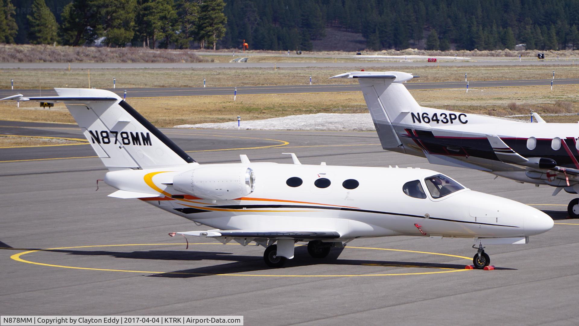 N878MM, 2009 Cessna 510 Citation Mustang Citation Mustang C/N 510-0188, Truckee Airport California. 2017.