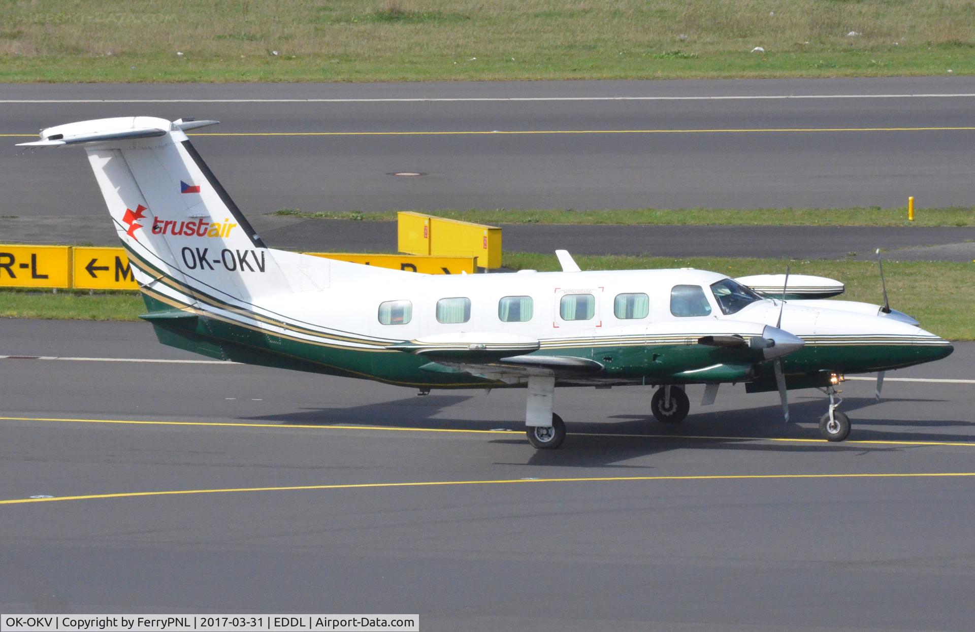 OK-OKV, 1981 Piper PA-42 Cheyenne III C/N 42-8001011, PA42 Cheyenne III taxying out for departuree