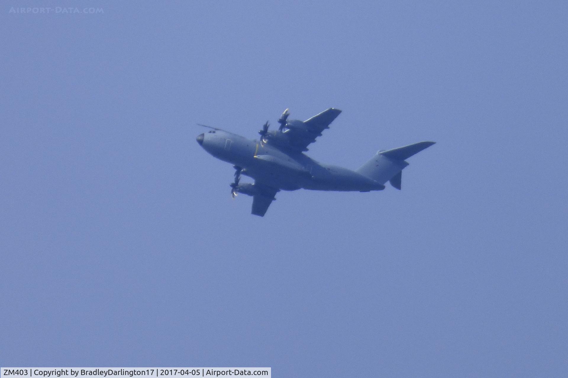 ZM403, 2015 Airbus A400M-180 Atlas C.1 C/N 020, Royal Air Force Atlas, over plymouth devon