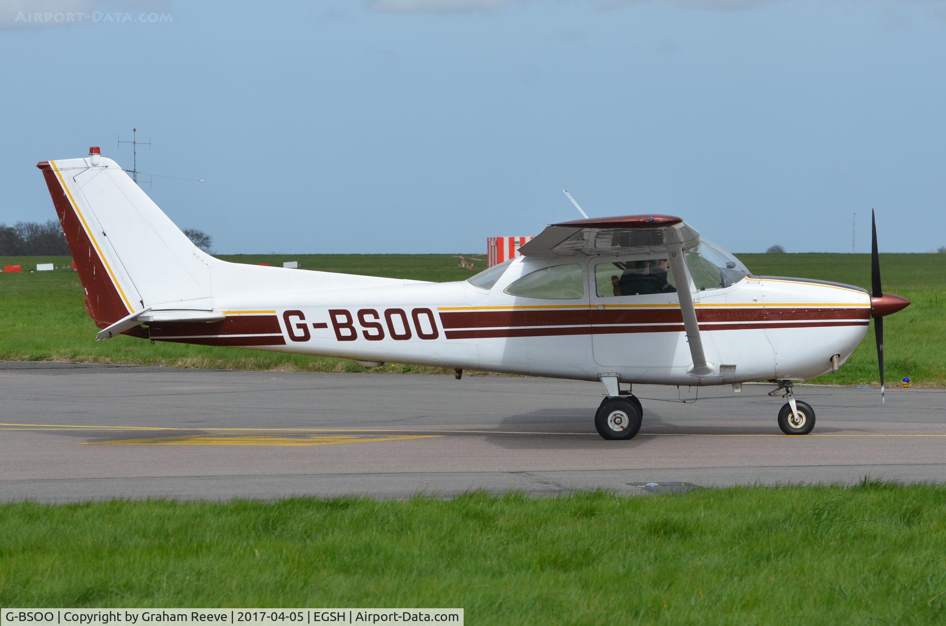 G-BSOO, 1964 Cessna 172F C/N 172-52431, Departing from Norwich.