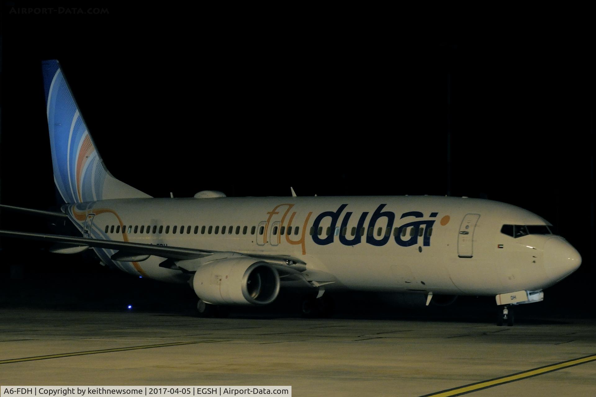 A6-FDH, 2010 Boeing 737-8KN C/N 31716, Very nice late arrival.