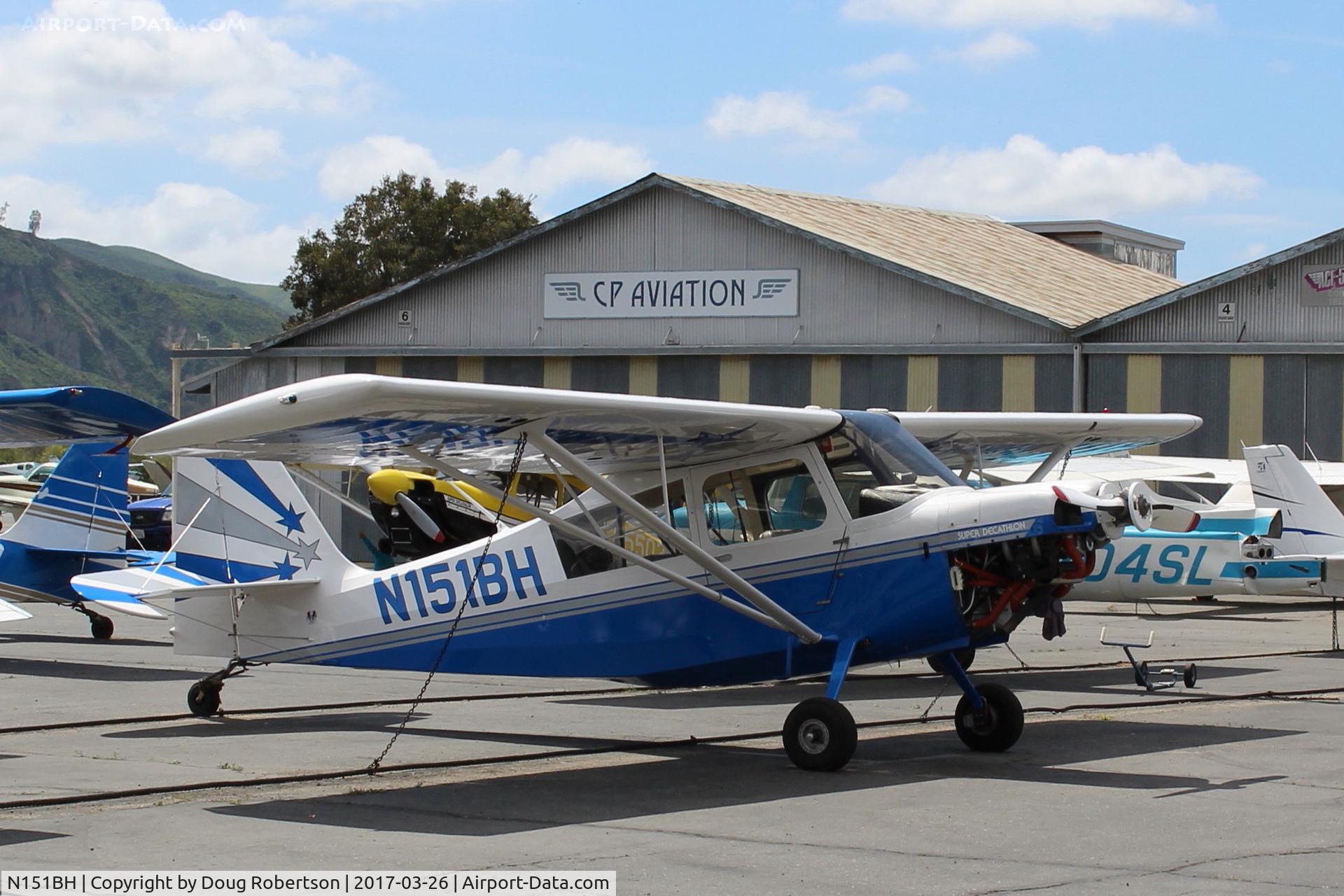 N151BH, 2008 American Champion 8KCAB Super Decathlon Decathlon C/N 1061-2008, 2008 American Champion 8KCAB SUPER DECATHLON, Lycoming AEIO-360 180 Hp. Barron Hilton's replacement for N240R-Steve Fossett's last ride which see here. Annuals/maintenance done by CP Aviation.