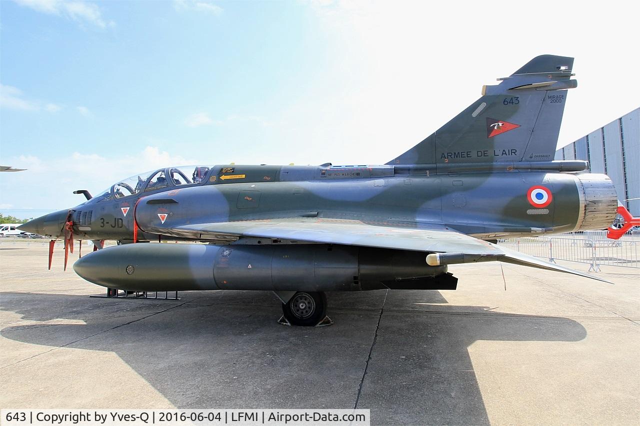 643, Dassault Mirage 2000D C/N 643, Dassault Mirage 2000D, Static display, Istres-Le Tubé Air Base 125 (LFMI-QIE) open day 2016
