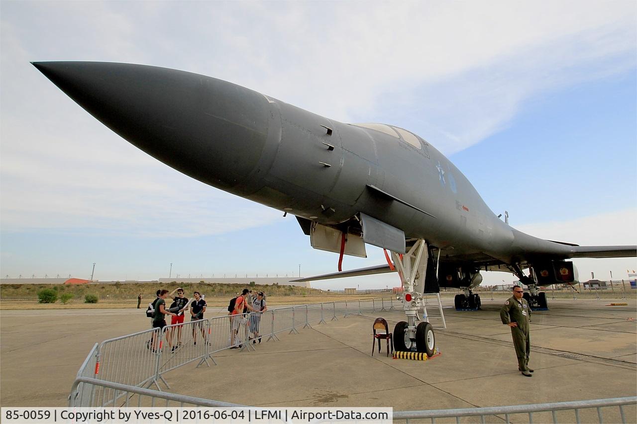 85-0059, 1985 Rockwell B-1B Lancer C/N 19, Rockwell B-1B Lancer, Static display, Istres-Le Tubé Air Base 125 (LFMI-QIE) open day 2016