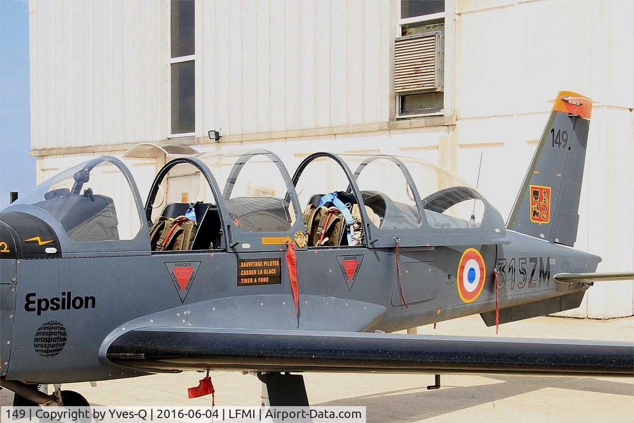 149, Socata TB-30 Epsilon C/N 149, Socata TB-30 Epsilon, Close view of cockpit, Istres-Le Tubé Air Base 125 (LFMI-QIE) open day 2016