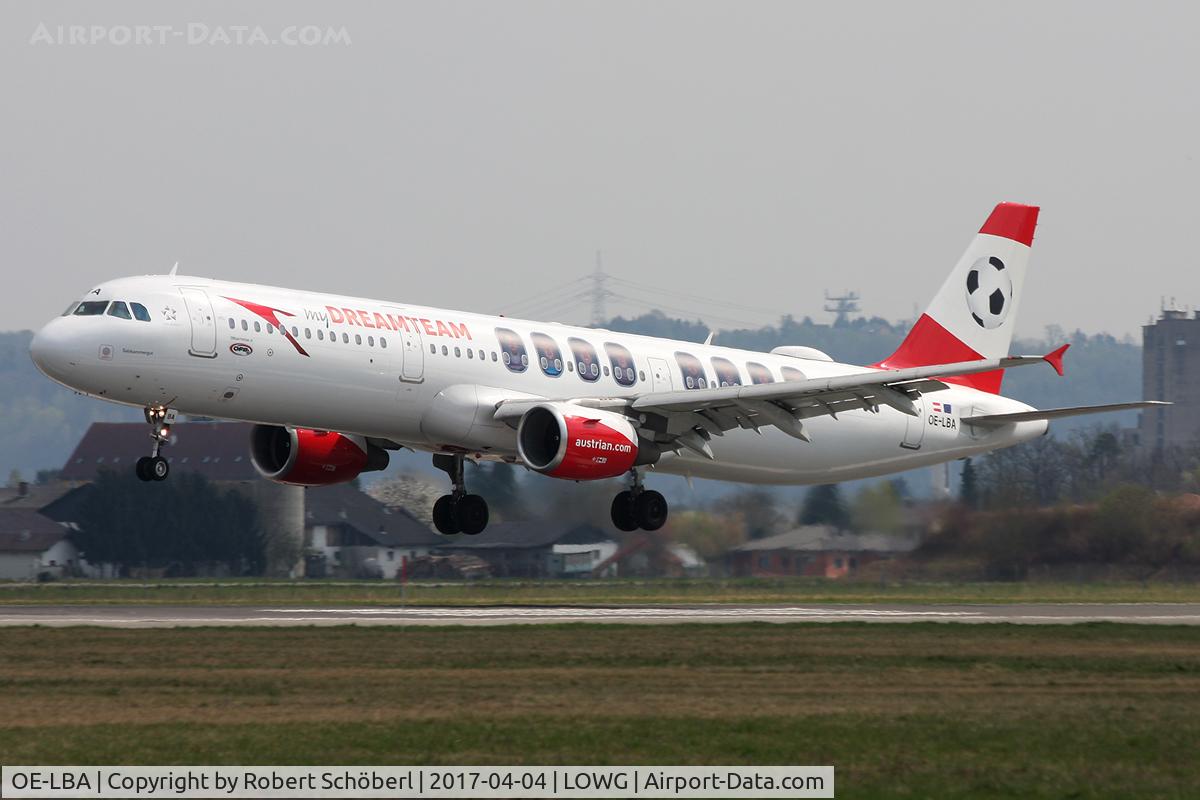 OE-LBA, 1995 Airbus A321-111 C/N 552, OE-LBA @ LOWG