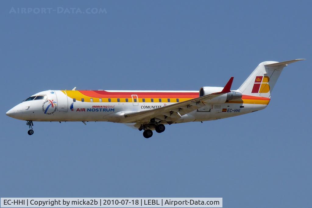 EC-HHI, Canadair CRJ-200ER (CL-600-2B19) C/N 7343, Landing