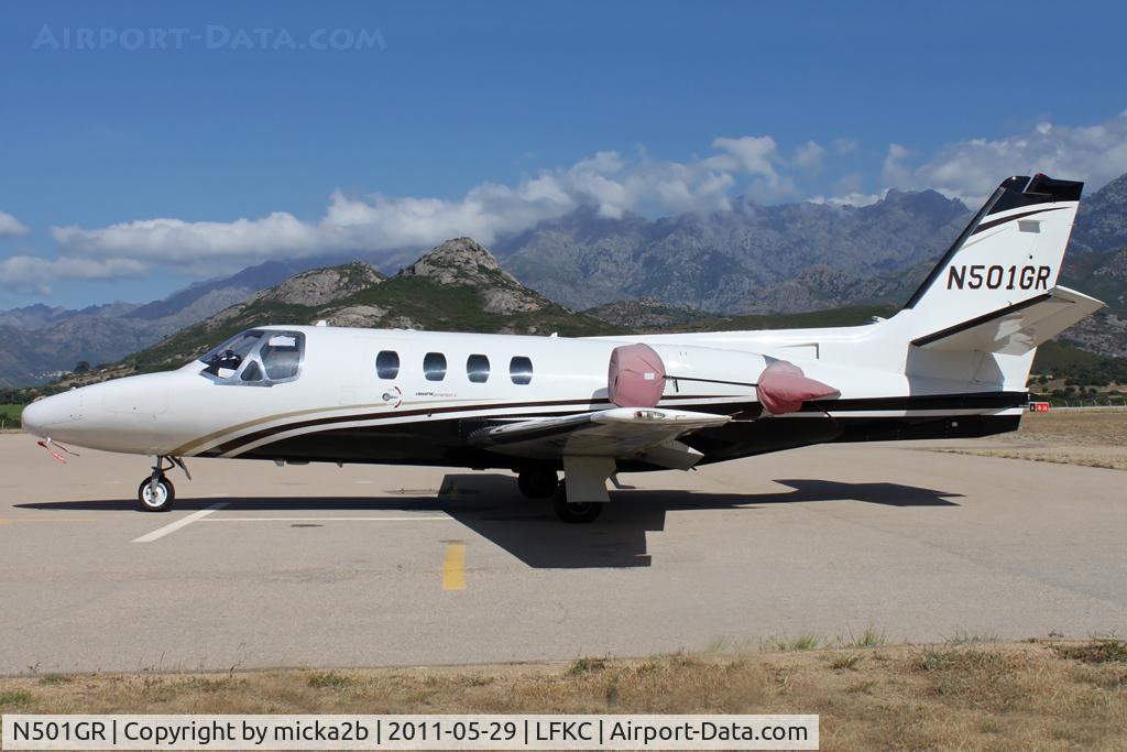 N501GR, 1977 Cessna 501 Citation I/SP C/N 501-0006, Parked