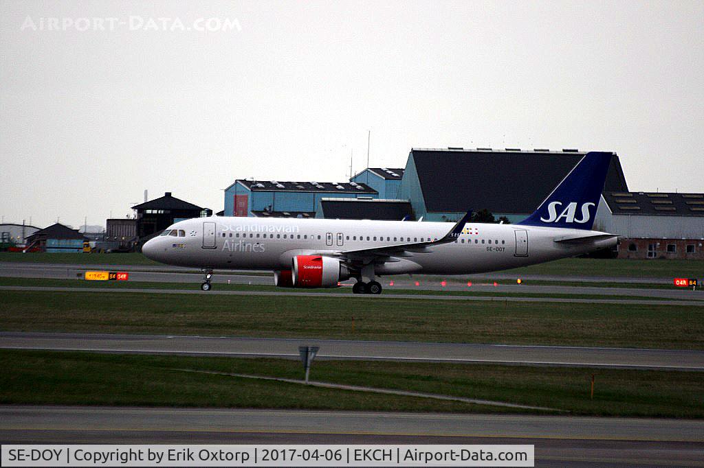 SE-DOY, 2017 Arbus A320-251N C/N 7499, First visit of SE-DOY in CPH. Just landed rw 22L