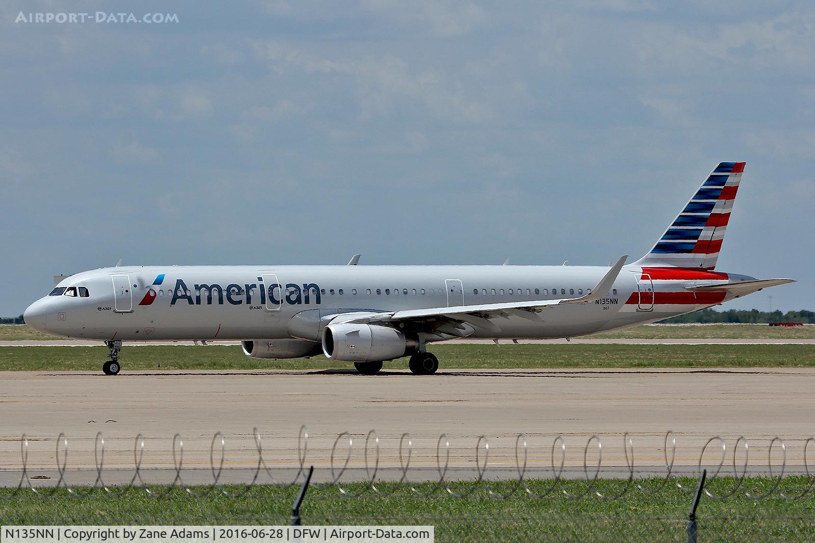 N135NN, 2015 Airbus A321-231 C/N 6520, At DFW Airport