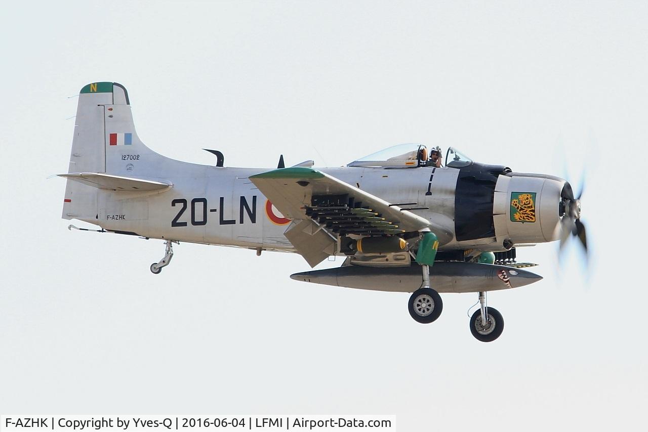 F-AZHK, Douglas AD-4N Skyraider C/N 7802, Douglas AD-4N Skyraider, On display, Istres-Le Tubé Air Base 125 (LFMI-QIE) open day 2016