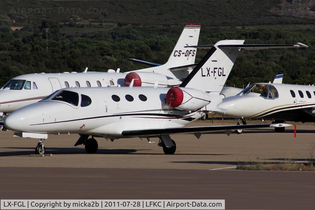 LX-FGL, 2008 Cessna 510 Citation Mustang Citation Mustang C/N 510-0132, Parked