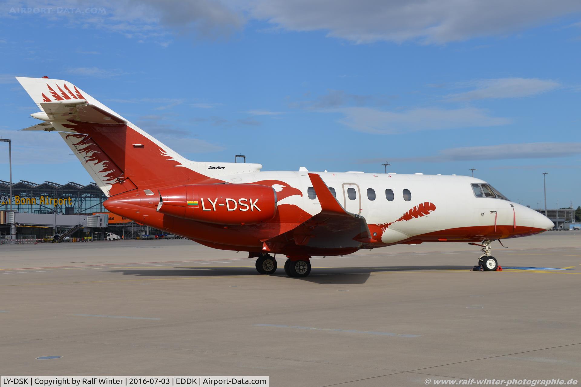 LY-DSK, 2006 Raytheon Hawker 850XP C/N 258811, Raytheon Aircraft Hawker 850XP - LSK Aurela - 258811 - LY-DSK - 03.07.2016 - CGN