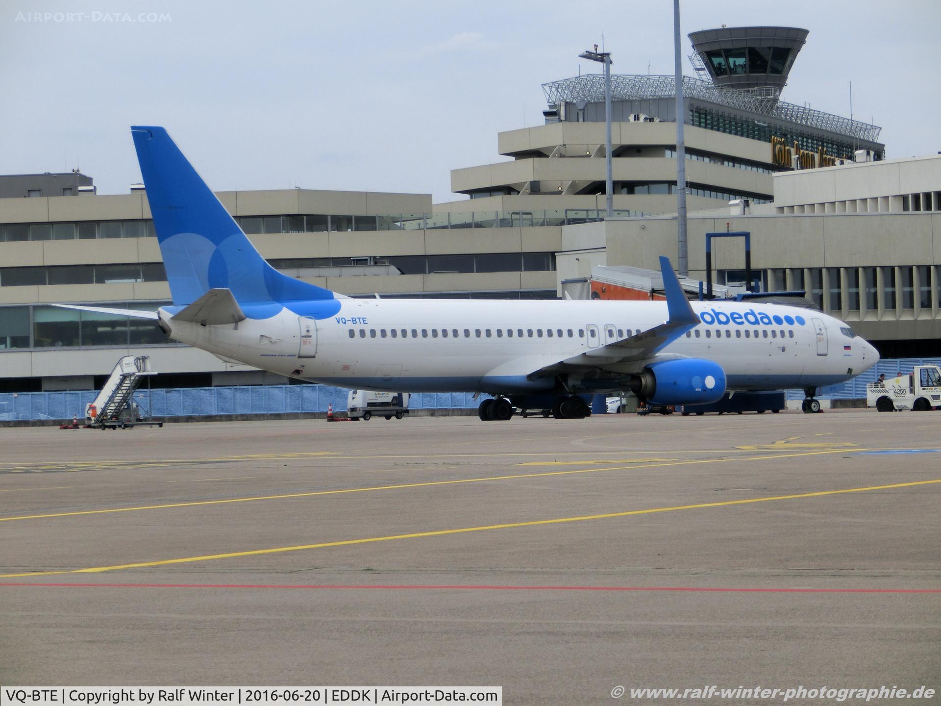 VQ-BTE, 2014 Boeing 737-81D C/N 39441, Boeing 737-81D(W) - Probeda - 39441 - VQ-BTE - 20.06.2016 - CGN