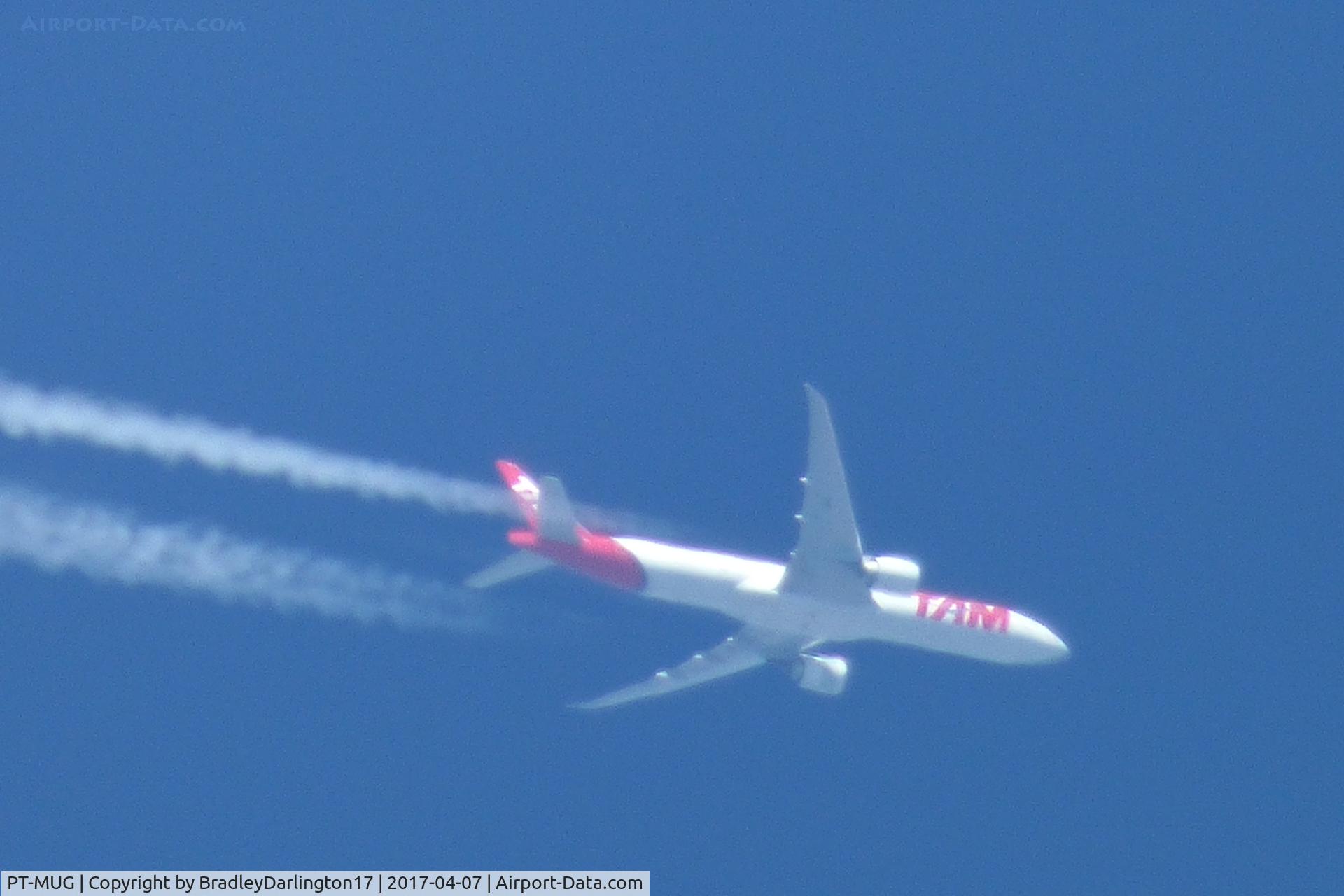 PT-MUG, 2012 Boeing 777-32W/ER C/N 38888, TAM Brasil heading towards London