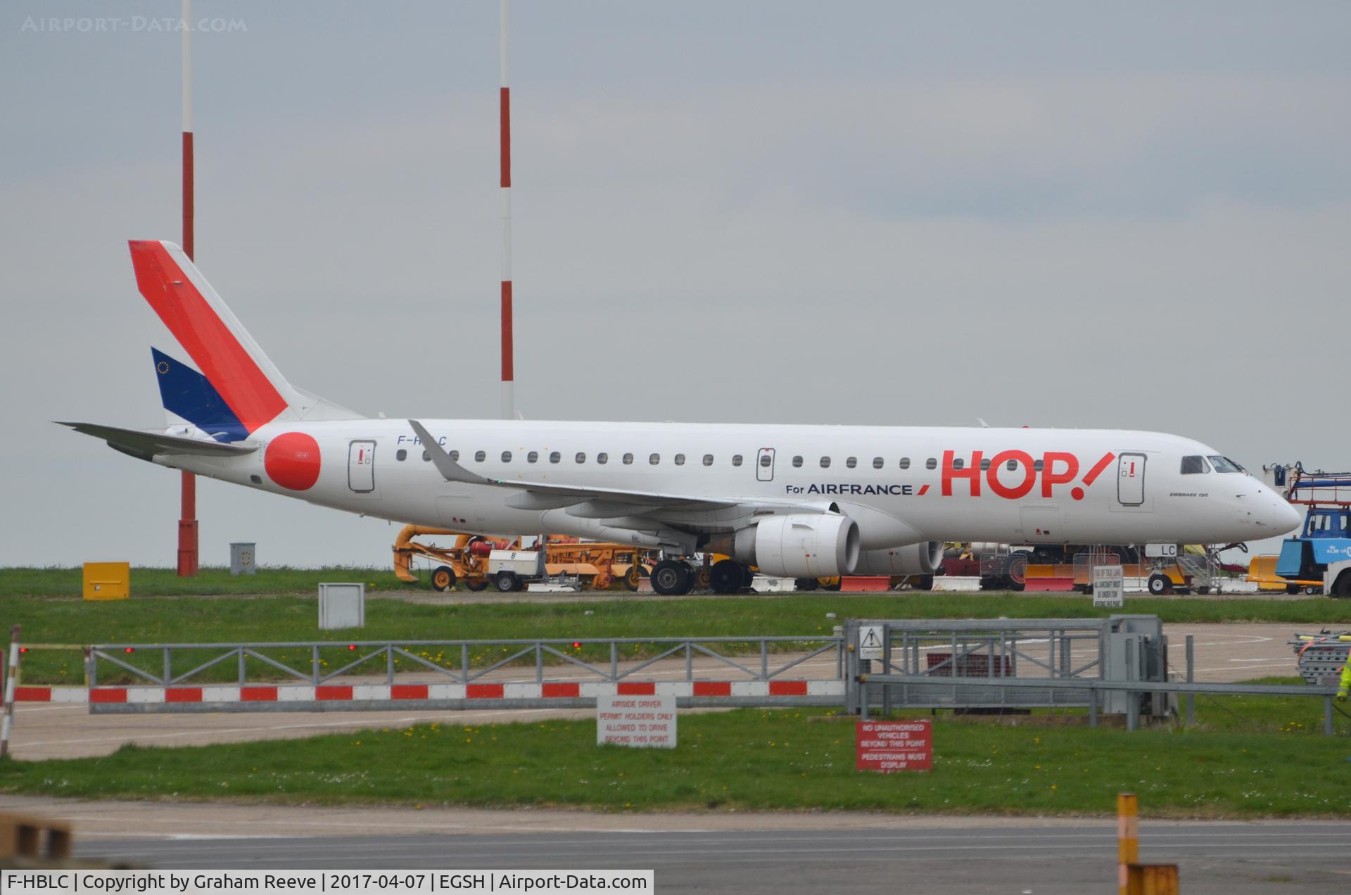 F-HBLC, 2007 Embraer 190AR (ERJ-190-100IGW) C/N 19000080, Parked at Norwich.