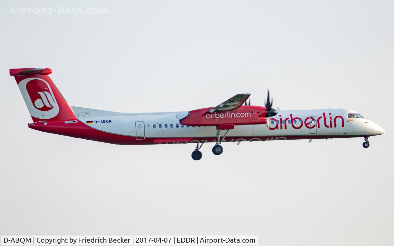 D-ABQM, 2006 De Havilland Canada DHC-8-402Q Dash 8 C/N 4119, on final RW27