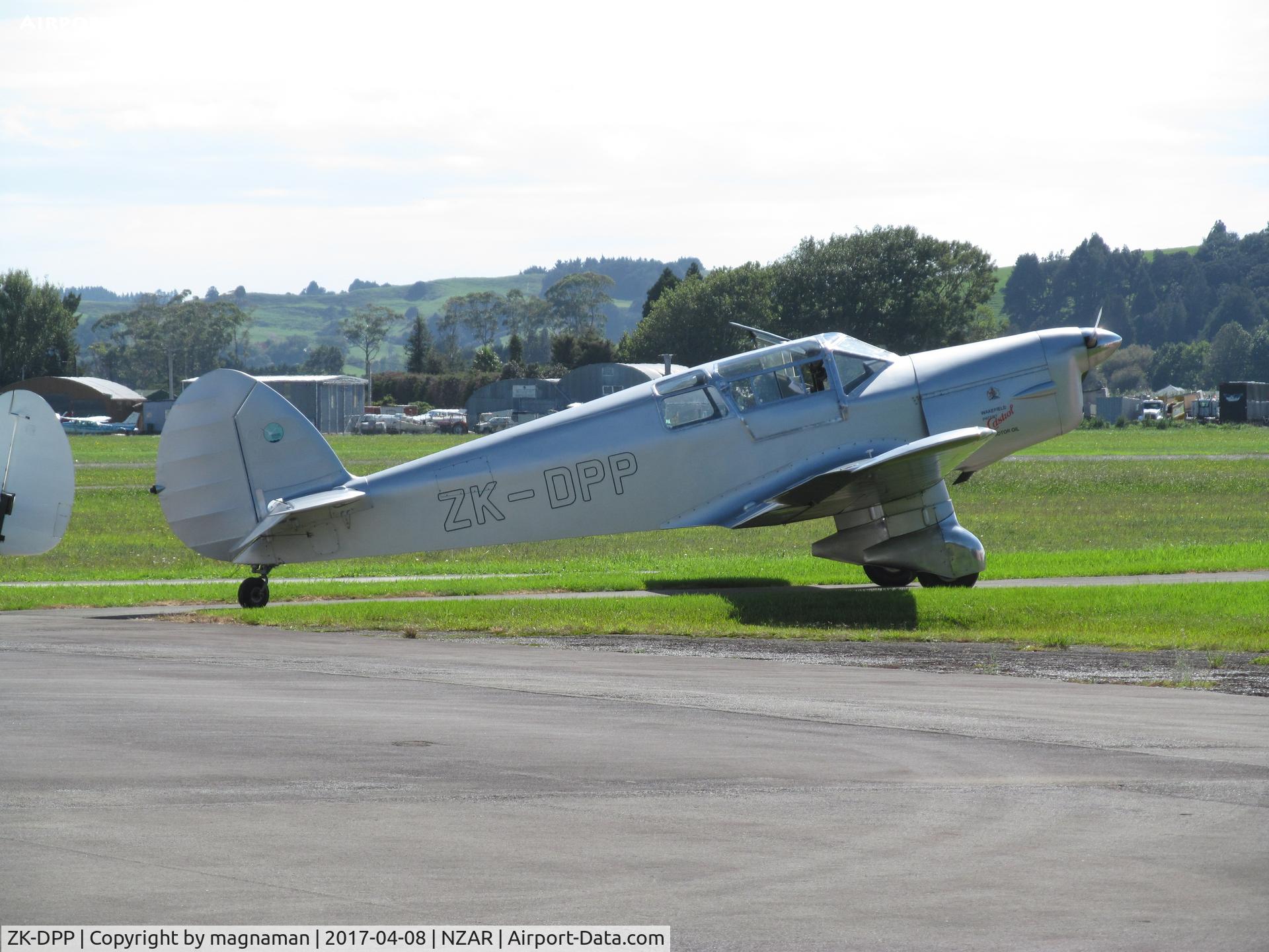 ZK-DPP, 1946 Percival P-28 Proctor 1 C/N P-6271 (K.305), in sun at Ardmore - not sure if now based or visiting