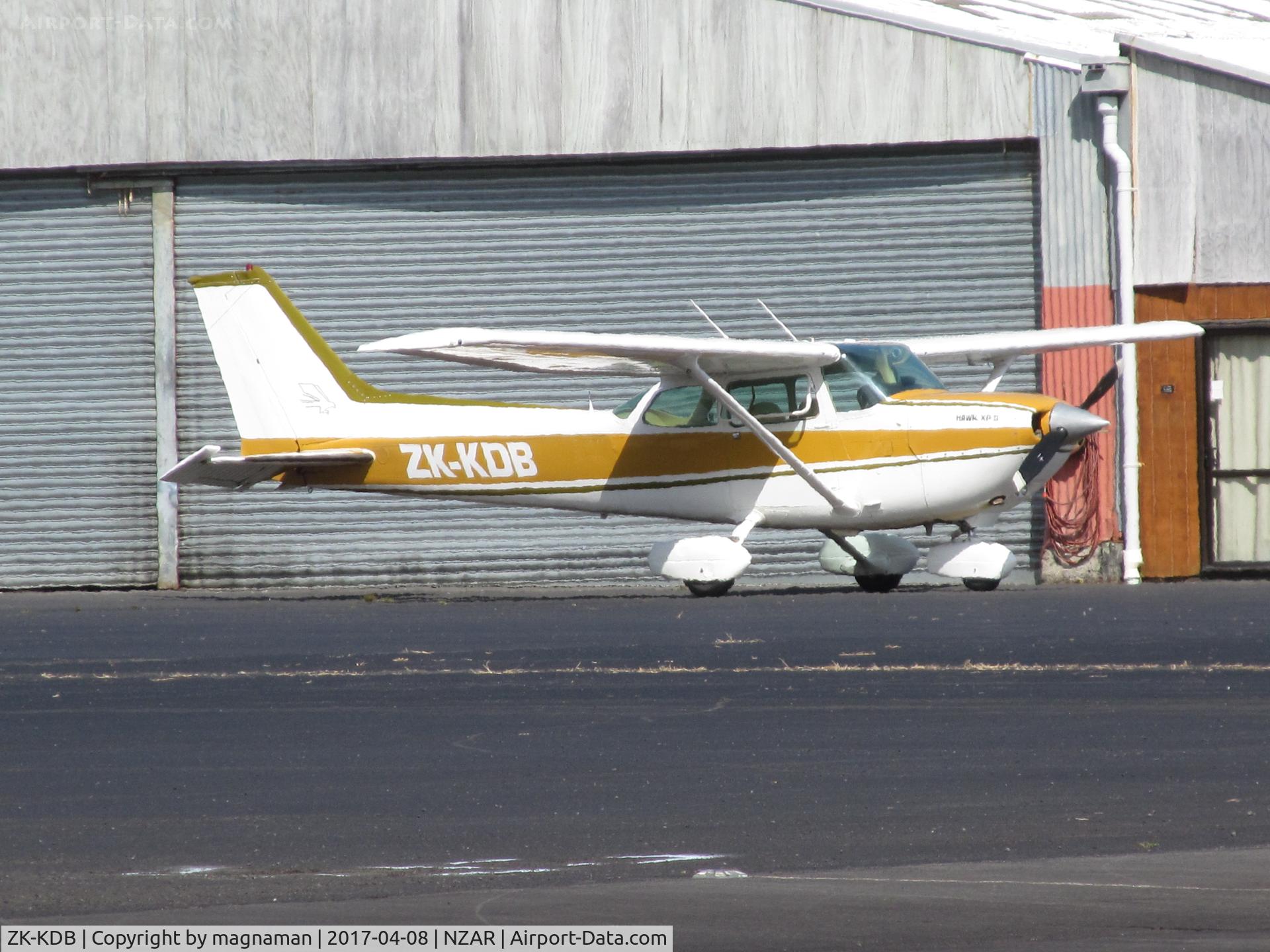 ZK-KDB, Cessna R172K Hawk XP C/N R1722293, long shot across apron
