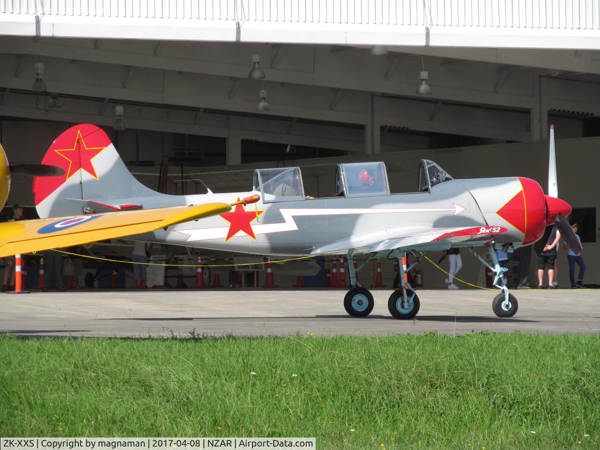 ZK-XXS, 1989 Bacau Yak-52 C/N 8910001, one of three here today