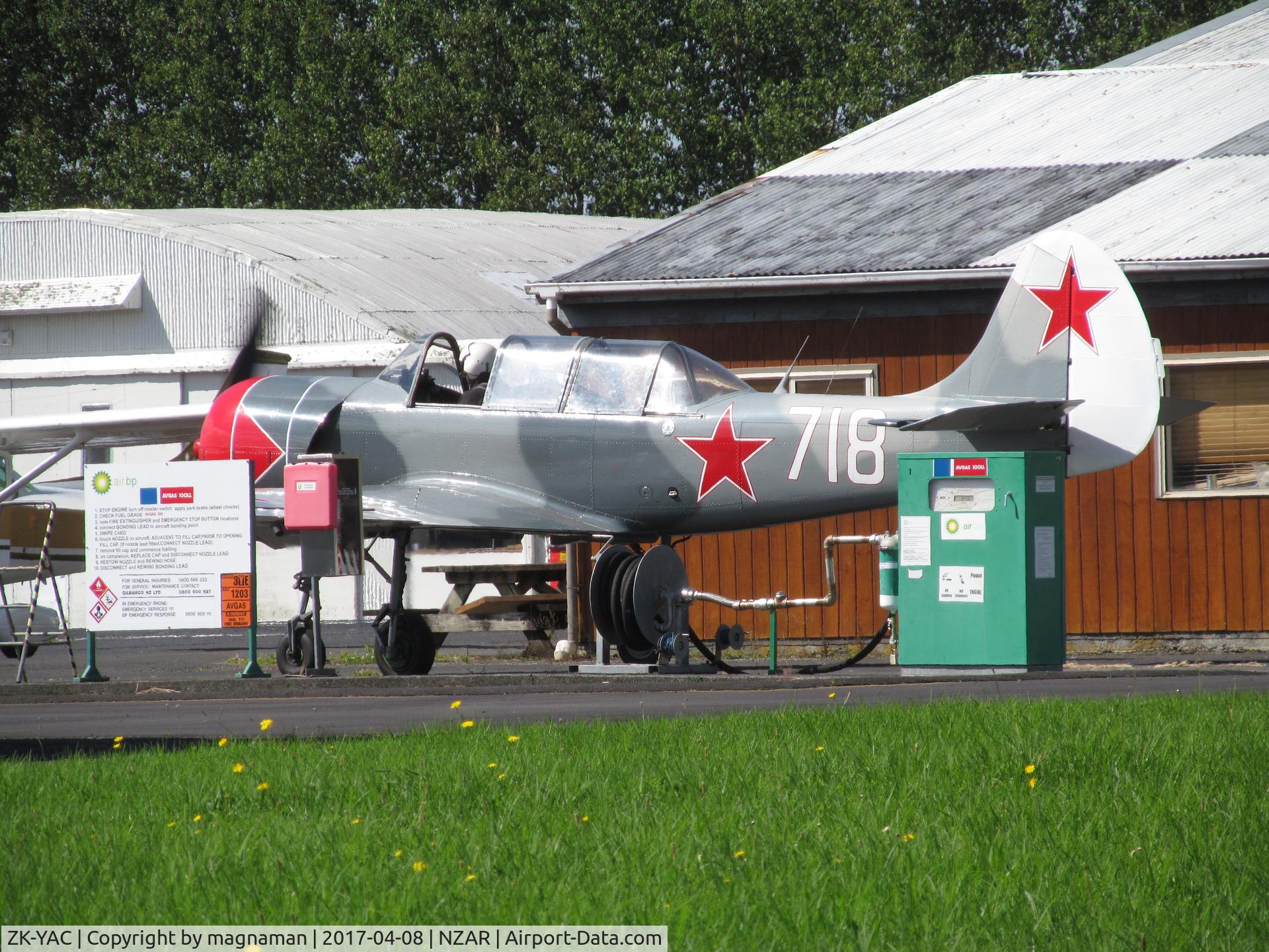 ZK-YAC, Yakovlev Yak-52 C/N 822108, at fuel pump