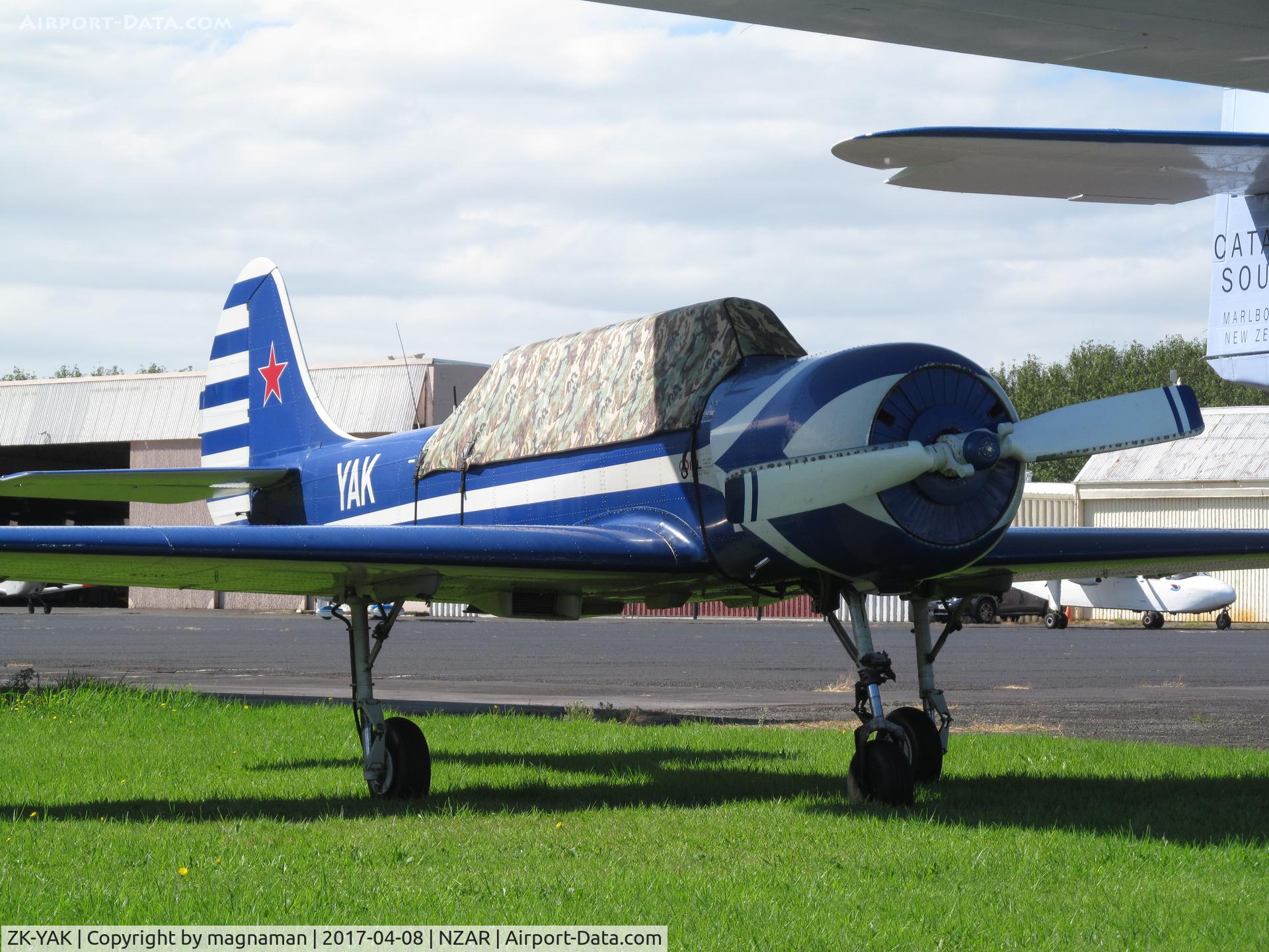 ZK-YAK, Yakovlev Yak-52 C/N 9712002, at ardmore
