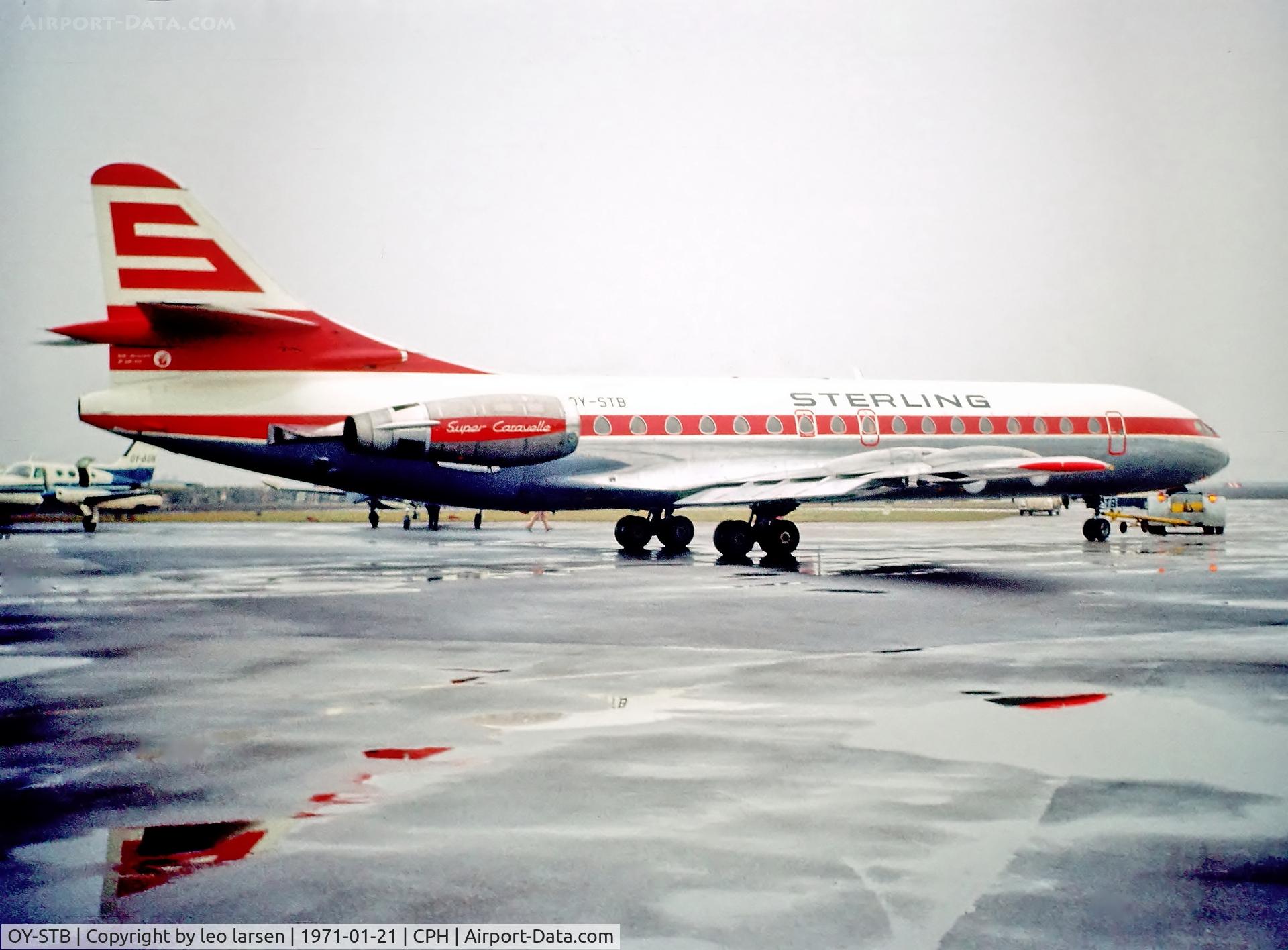 OY-STB, 1966 Sud Aviation SE-210 Caravelle 10B3 Super B C/N 186, Copenhagen 21.1.1971