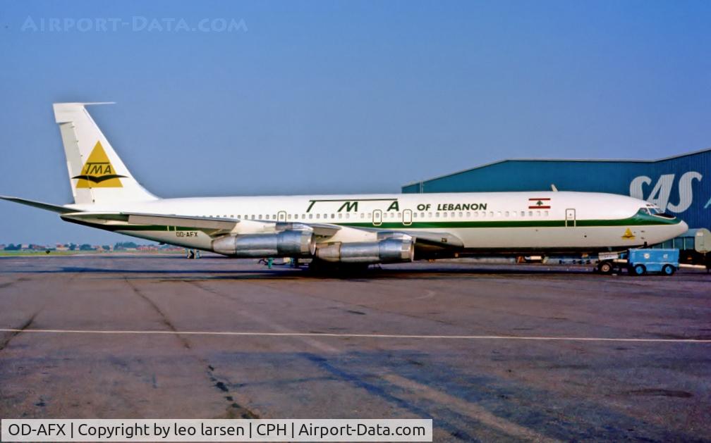 OD-AFX, 1966 Boeing 707-327C C/N 19107, Copenhagen Kastrup 7.1972