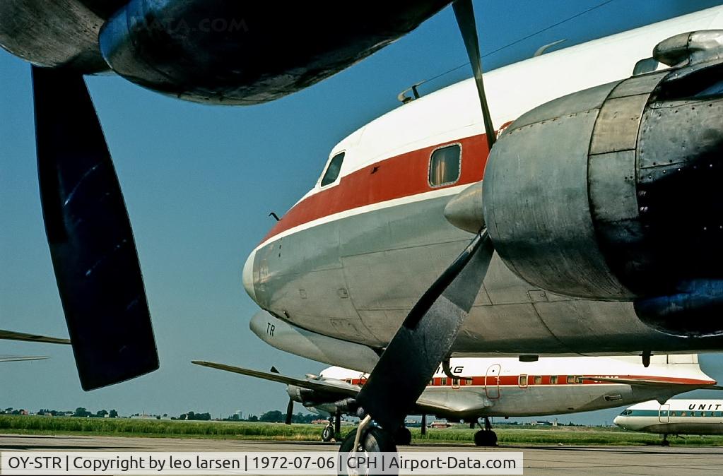 OY-STR, 1957 Douglas DC-6B C/N 45319, Copenhagen 6.7.1972