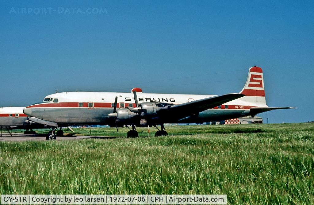 OY-STR, 1957 Douglas DC-6B C/N 45319, Copenhagen 6.7.1972